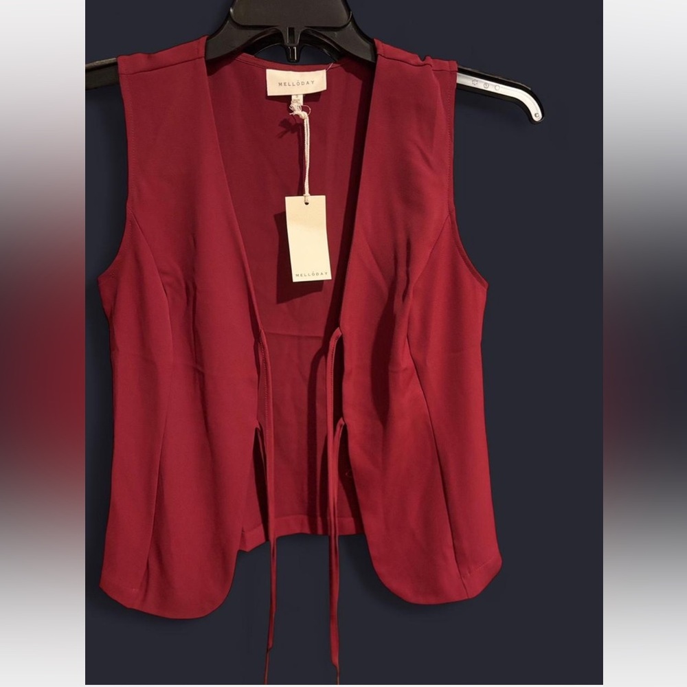 MELLODAY Burgundy Sleeveless Tank Top